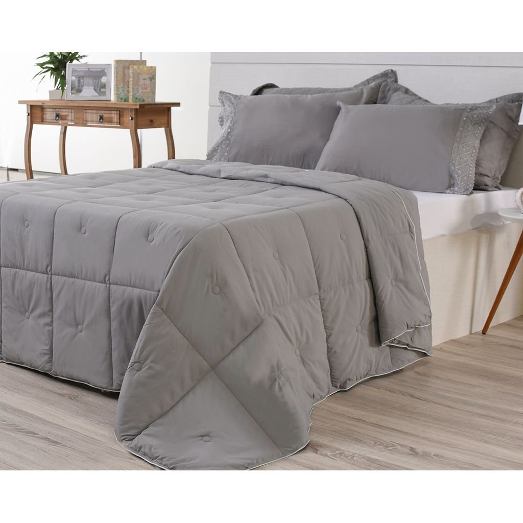 edredom toque de plumas granito