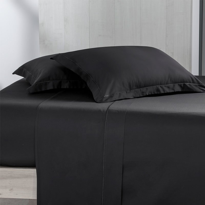 jogo de cama preto lazio detalhe