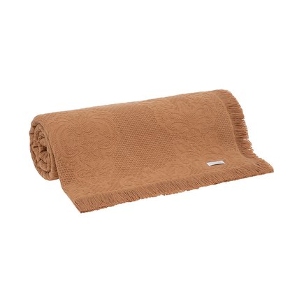 colcha medalhao marrom