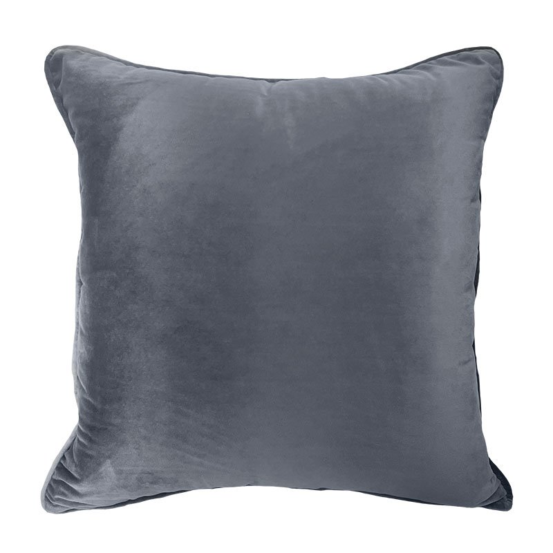 almofada veludo soft 52 x 52 decortextil grafite