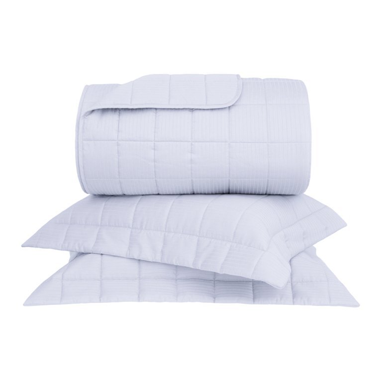 colcha damask stripes still casal cinza