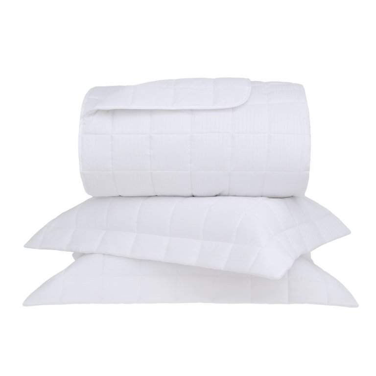 colcha damask stripes still casal branco