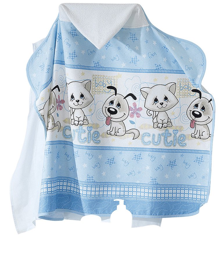 linha infantil banho com capuz baby cutie branco rgb