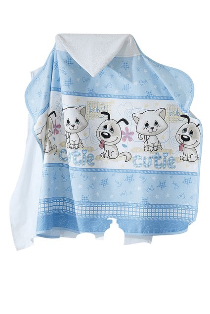 linha infantil banho com capuz baby cutie branco rgb
